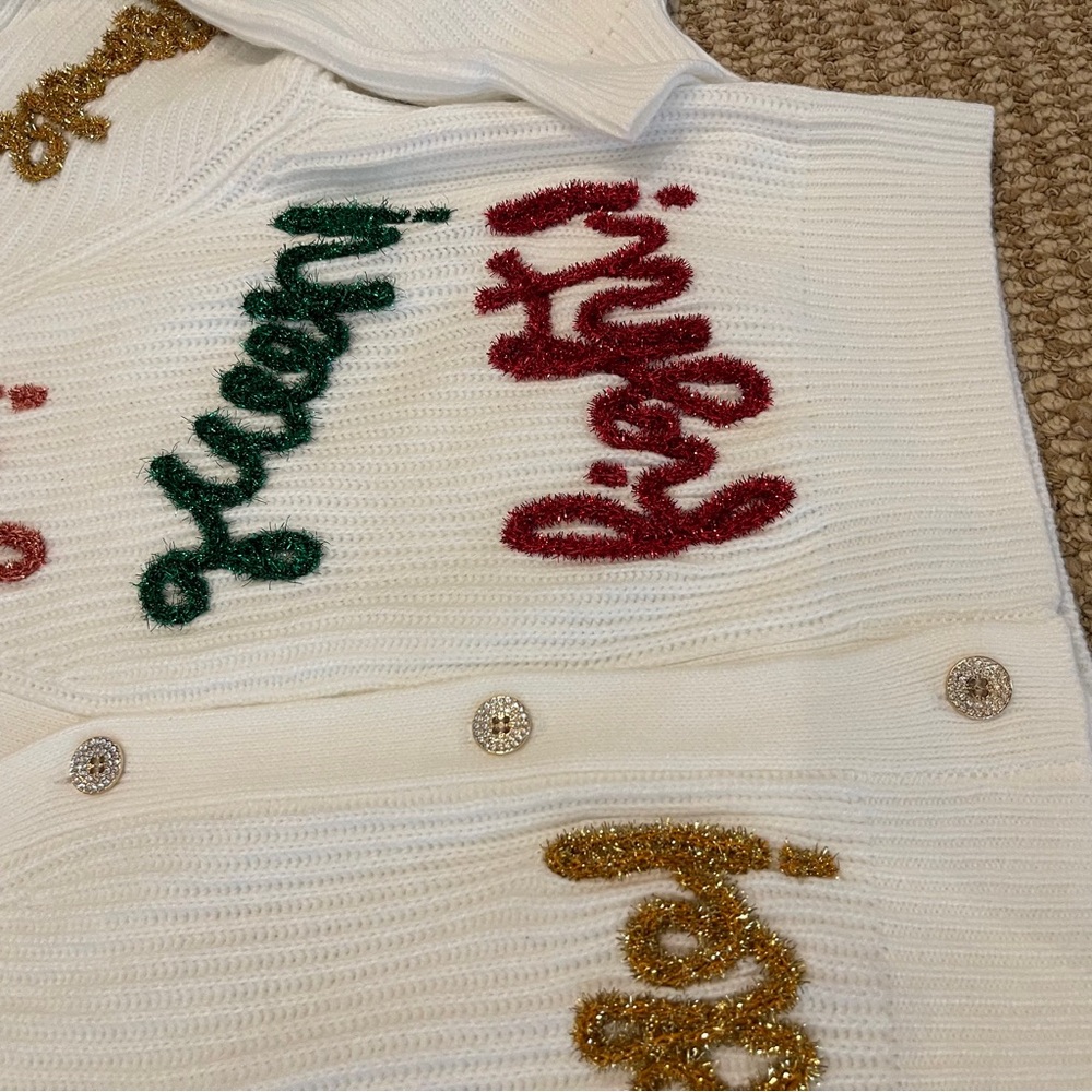 Queen of Sparkles Game Day Rainbow Cardigan XS NWT - Picture 8 of 10